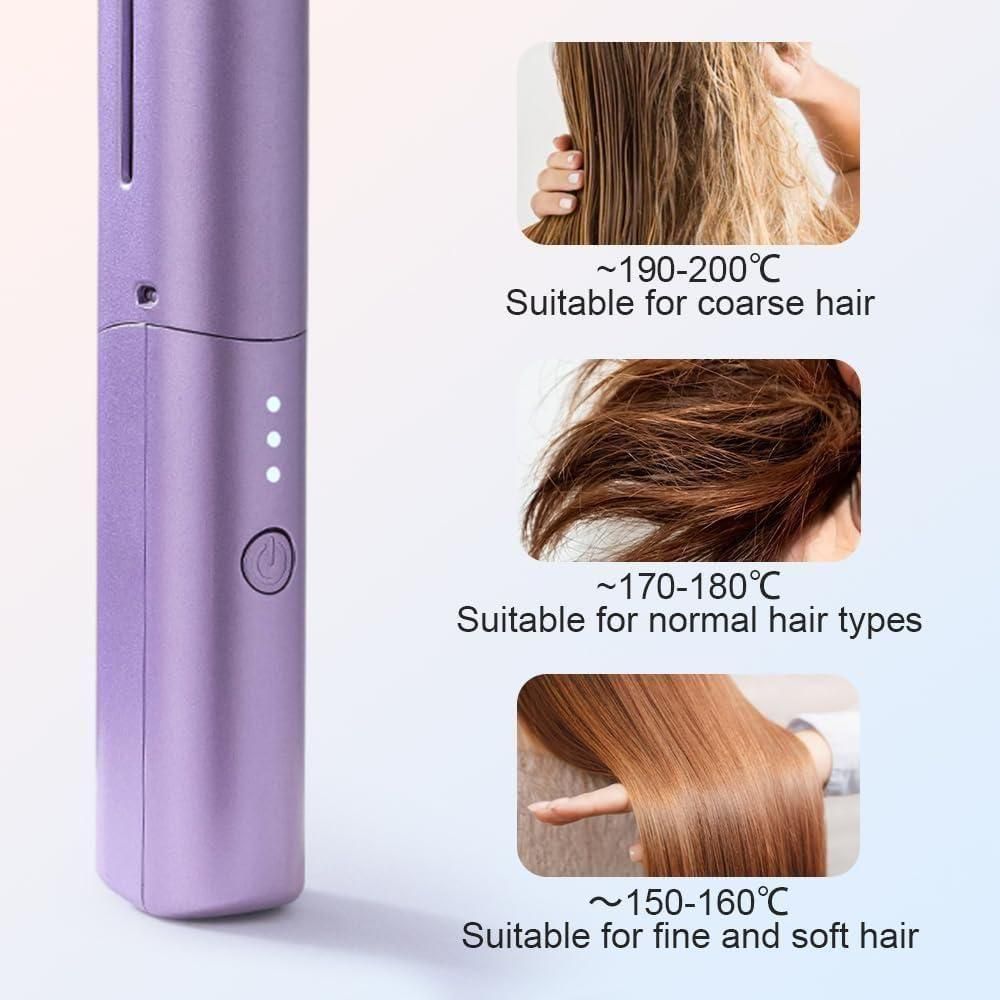 Meneflix Cordless Mini Hair Straightener & Styling Comb Salon-Smooth Hair, Anytime. Anywhere.